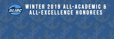 GLIAC Winter 2019 All-Academic and All-Excellence Honorees. 